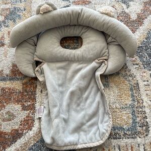 Cozy Gray Baby Head Support Pillow